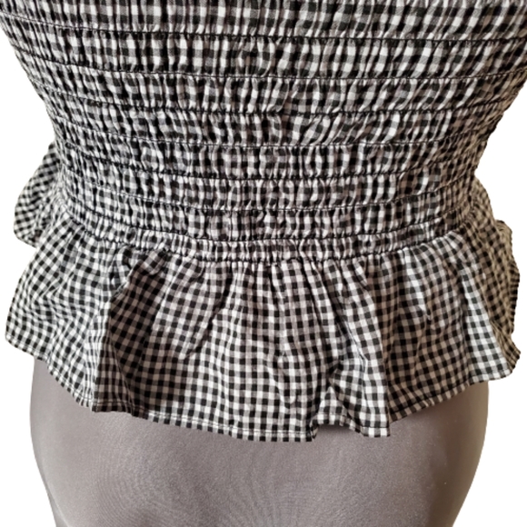 ROCKABILLY ☆ GINGHAM SMOCKED CROP TOP ☆ NWT - Picture 6 of 8